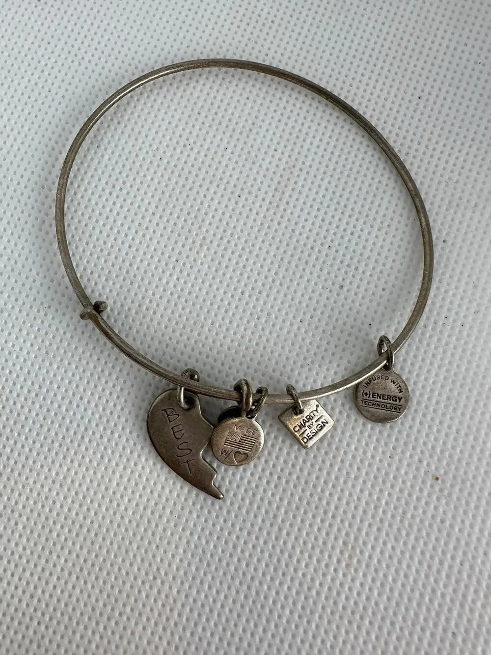 Alex and Ani Bracelet Best (Friends) Heart half
